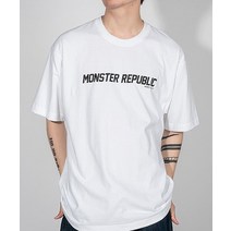 몬스터 베이직 로고 티셔츠 화이트 (블랙)