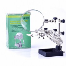 납땜 확대경 기판 고정용 거치대 납땜용 악어클립 집게 보조용 돋보기 인두 확대 렌즈 도구 수작업 정밀 공구 인두용품