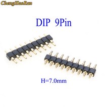 ChengHaoRan 1pcs SMT DIP 포고 핀 커넥터 Pogopin 배터리 스프링로드 접촉 테스트 프로브 전원 충전 헤더, 17 DIP 9P 7.0mm