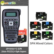 고성능 QWERTY 키보드 기호 산업용 라벨 기계 Brother TZe-231 프린터 용 E1000 휴대용 라벨링, 1GY add 5PK 531_UK Plug