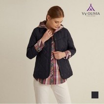 올리비아로렌 [봄선공개]퀼팅덕다운 배색 자켓_VVBKDXS1151 NC창원점