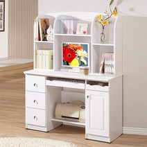 사무용책상 디엘르 웨이브 1100 컴퓨터책상 세트, 화이트