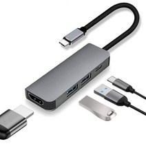 4/5/6/7 포트 허브 USB c-hdmi 호환 Rj45 100M 어댑터 OTG 썬더볼트 3 도크 PD TF SD 포함 맥북 프로/에어 타입c 허브, 사합일