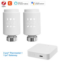 Tuya-ZigBee3.0 라디에이터 온도 조절기 밸브 스마트 컨트롤러 외부 센서 TRV 음성 제어 Alexa Google, [03] Combination 2