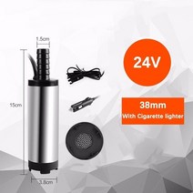 액체이송펌프12 볼트 24 볼트 DC 전기 잠수 펌프 펌핑 디젤 오일 물 스테인레스 스틸 쉘 12L/연료 이송, 04 24V Car