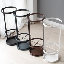 쓰러짐방지 안정적 심플 원형 철제 우산꽃이 한의원 조리원 철제우산꽃이 우산받침, 화이트