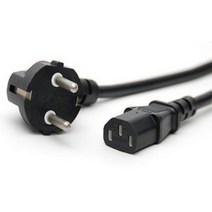 티테크 국산 컴퓨터 전원 파워 케이블 2m(220V/10A)/PC 전원 코드/0.75mm x 3C/전원(AC) 파워 케이블/국내산/다양한 가전제품과 사용가능