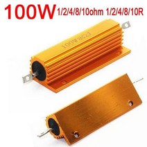 100W 와트 1ohm 1R 2ohm 2R /4 옴 4R / 8ohm 8R 10ohm 10R 튜브 앰프 테스트 용 전력 금속 저항 더미로드 앰프|교체부품&액세사리|, 단일, 1개