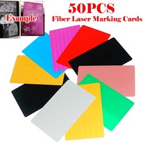 레이저각인기 레이저조각기 레이저 조각 기계 50pcs 빈 승화 금속 이름 카드 두꺼운 섬유 마킹 부드러운 diy 사용자 정의 인쇄 용지 비즈니스 사, 녹색 50pcs