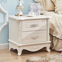 분위기있는 엔틱 침대협탁 미니협탁, 아이보리화이트(50cm)