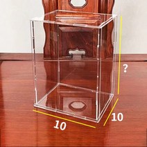 아크릴 디스플레이 박스 75 사이즈 수제 인형 모델 블라인드 장난감 투명 스토리지 크기 스탠드, 01 10x10cm_04 height 25cm