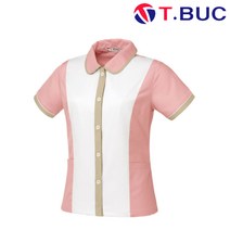 여름 여성 반팔 블라우스 TB-214 핑크 S~4XL 회사 근무복 사무실 유니폼 여자 상의 브라우스 셔츠 티뷰크