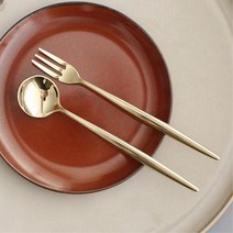 골드 티포크 스푼 택1 디저트 홈 카페 호텔 고급스러운티스푼 커피스푼 예쁜티스푼, 티스푼