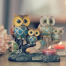 올레비엔 나무위 부엉이 캔들 홀더 향티라이트 선물세트, 네츄럴