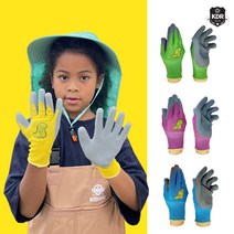 키즈 슈퍼 그립장갑 고무장갑 코팅 체험장갑 갯벌 농사 해루질 주말농장 안전한 다용도, 그린(Free size)