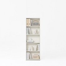 한샘 티오 일반책장 5단 60cm 컬러 택1, 화이트_내추럴오크(C)
