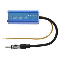 3In 1 체인저 안테나 스테레오 12V FM 라디오 쉬운 설치 자동차 주파수 변환기 범용 금속 밴드 확장기 액세, 단일옵션