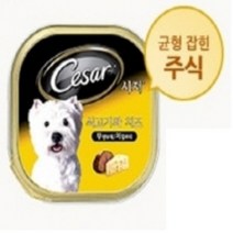 시저캔 강아지통조림 강아지습식사료 쇠고기와치즈 100G