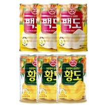 오뚜기 황도 3개 + 백도 3개 (반절), 1세트