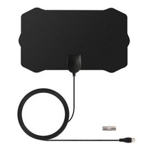 공청안테나 디지털tv안테나 tv안테나 BEESCLOVER-평면 실내 무료 디지털 TV 안테나 1080P 200 마일 범위 H, 한개옵션0