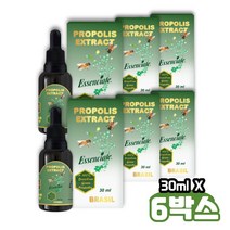 브라질 그린 프로폴리스 추출물 30ml x 6통 원액 면역력 높이는영양제 입냄새 제거 항산화 유해산소억제 리퀴드 영양제 식약처인정 40대 50대 여자 잇몸영양제 식약처인증 구취제거, 6박스