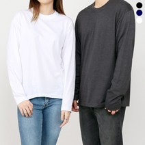 남자 여자 베이직 기본 라운드 긴팔 쭉티 무지티 면티 흰티(3색상)