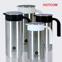 1+1 핫콤 대용량 업소용 스텐 물병 1.5L(2개), 블랙+블랙