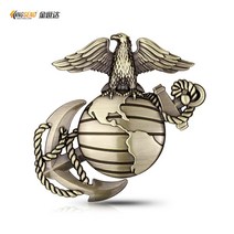 자동차 3D 입체 금속스티커 독수리 해병대 차량엠블럼, 미국 해병대 배지 브론즈