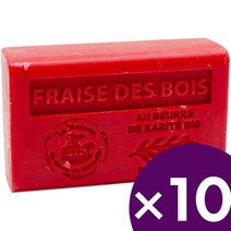 Soap house 솝 하우스 친기농 시어 버터로 만든 프랑스 비누 야생 딸기 향 60g 10개입 -영국직송