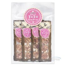 참좋은간식 꼬치꼬치 연어 북어 4p 강아지 간식 우유 껌 4종, 연어&북어