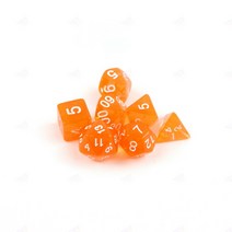 다면체 주사위 7종 세트 정다면체 보드 게임 도구 4 6 8 10 12 20면체 복불복 주황