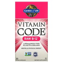 가든오브라이프 비타민코드 RAW B-12 베지캡슐 30정, 1병, 12정