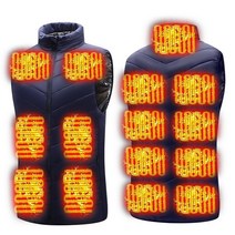 겨울용 남성 재킷상의 15 개의 가열 부위가 있는 남녀용 Usb 전기 발열 겨울 재킷 스포츠 보온 코트 의류