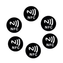 nfc스티커NFC 태그 스티커 NTAG213 완전 프로그래밍 가능 144 바이트 모든 지원 휴대 전화 장치 6 팩 메모, 한개옵션1, 01 Black