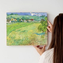 고흐 해바라기 풍경 17종 풍수지리 디아섹 명화액자 05 고흐-라크로의 추수 중형 40x50cm