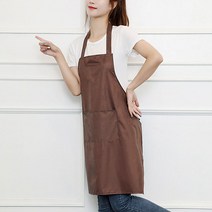 치킨집방수앞치마 식당앞치마 방수주방앞치마 브라운, 상세 참조