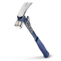 Estwing Hammertooth Hammer - 680.4 g(24 온스) 스무스 페이스 충격 감소 그립 롱 핸들 스트레이트 립 클로 - E6-24T 블루, Smooth Face, Claw