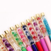 갓샵 꽃 하바리움 볼펜 8color 플라리움 디자인 펜, 하바리움 DIY 볼펜 - 스카이