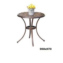 유럽식 여가 옥외 테이블과 의자 정원 던지기 알루미, 1table 68Dx70H cm