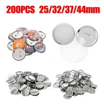 뱃지제작기 뱃지 버튼 25mm 32mm 37mm 44mm 금속 빈 배지 핀 메이커 부품 제작 기계용 DIY 용품 200 개