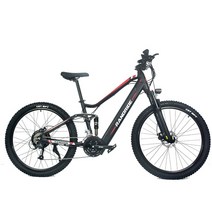 전기자전거 27.5 인치 전기 자전거 유압 브레이크 EBike 48V 21 속도 도로 MTB 남성용 풀 서스펜션 산악, 03 Black, 03 250W Motor