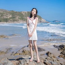 여름 a라인 브이넥 스커트 프렌치 선녀 원피스