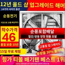 산업용 철제 400 500 600 비닐하우스 농장 환풍기, 300형 전기 1개