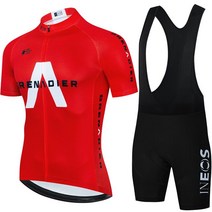빕숏 INEOS-Grenadier 사이클링 의류 남자 자전거 의류 여름 도로 자전거 저지 남자 프로 팀 유니폼 Mtb 19d 빕 반바지 세트