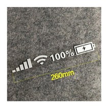 외제차 로고 마크 차량용 스티커 배터리 수준 wifi 기호 재미 성격 장식 휴대 전화, 26cm 화이트