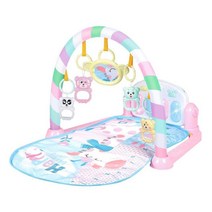 자전거트레일러 카고트레일러 아기 놀이 체육관 5 in 1 활동 매트 공룡 미끄럼 방지 Playmat 시간 거울 다, 02 02