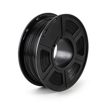 [해외] 3D 프린터 필라멘트 PETG 1.75mm 1kg2.2lbs 플라스틱 필라멘트 소모품 3D 프린터용 PETG 소재, 검은 색, 협동사, Black