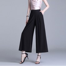 힙제이 여성용 치마바지 와이드팬츠 8부 통바지 여름바지
