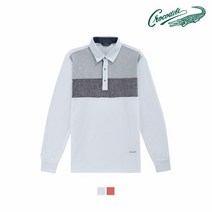 [크로커다일] 우븐 배색 카라티셔츠 CDAA5TS1415