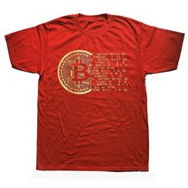 기념주화 비트코인선물 모형소품Bitcoin Shirt Cryptocurrency Miner BTC Crypto Design Punk Money Coin, 03 RED_05 XL